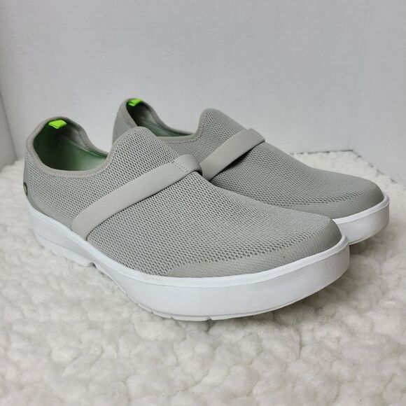 OOFOS OOmg Unisex Shoes W 11 M 9 Low Gray Mesh Slip On Recovery Comfort Slip On - Picture 1 of 10